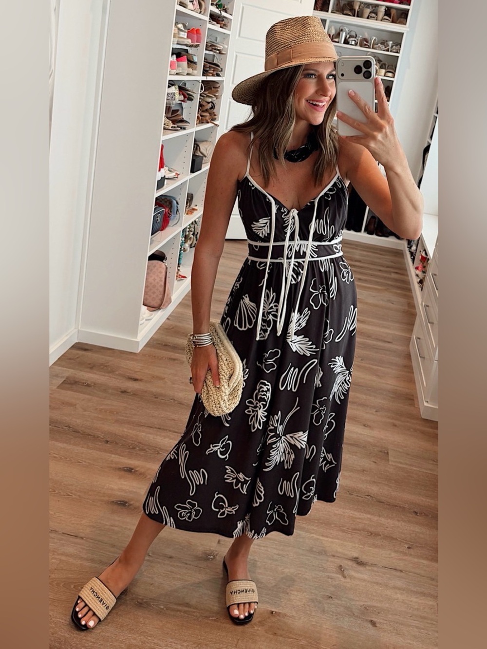 Black midi dress size small worn once for photos brand new condition